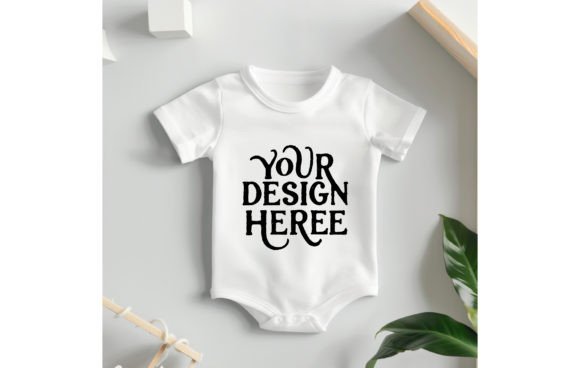 Baby White T-shirt Mockup: Elevate Your Design Portfolio