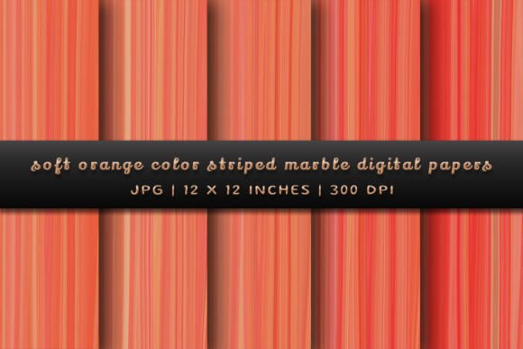 Elevate Your Creations with Soft Orange Color Striped Marble