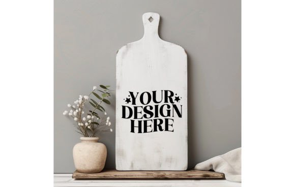 Elevate Your Designs: The Winter White Wood Board Mockup