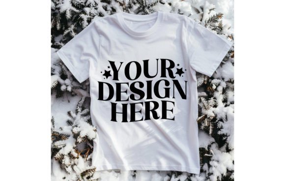 Elevate Your Designs with the Winter White T-shirt Mockup