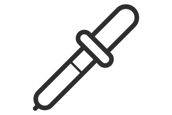 Eyedropper Line Icon: Paint Color Swatch for Creative Branding