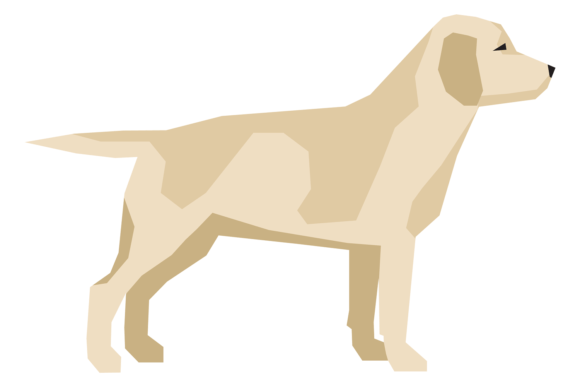 Labrador Side View: A Happy Dog Icon for Creative Projects