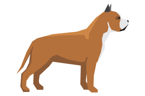 Pit Bull Breed Color Icon: Dog Side View Design Guide