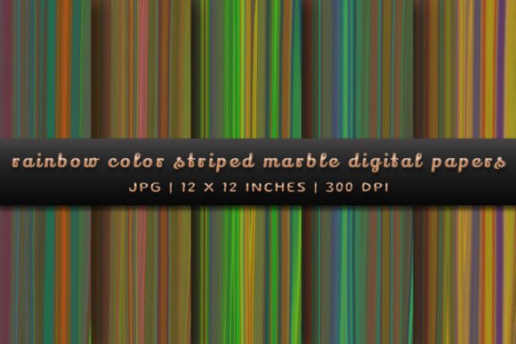 Rainbow Color Striped Marble Backgrounds: A Bold Design Asset