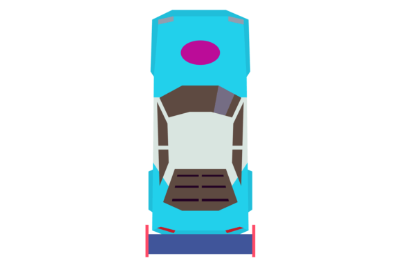 Rally Car Top View. Auto Toy Color Icon: Design Assets Unleashed