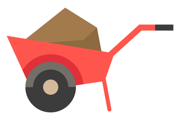 The Creative Power of the Wheelbarrow Color Icon Farm Vehicle