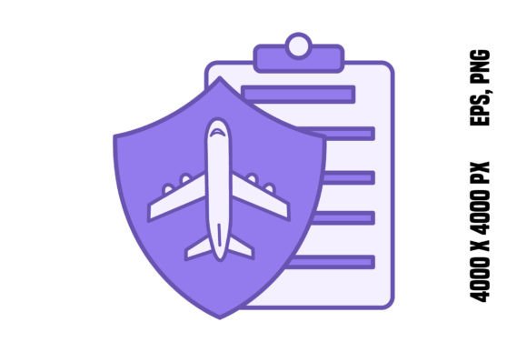 Travel Insurance Color Icon: Vibrant Vector for Modern Branding