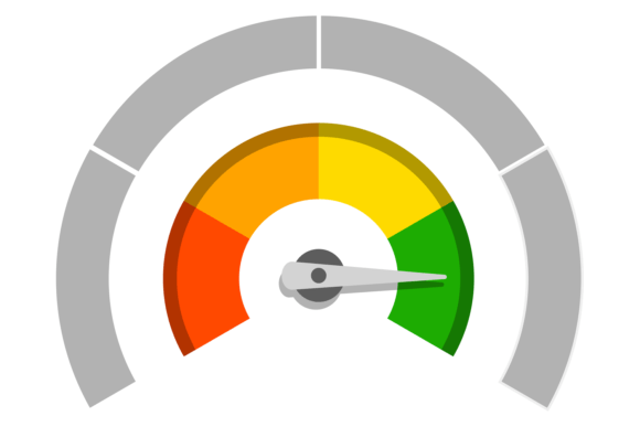 Visualizing Data with the Color Meter Template Round Arrow Gauge