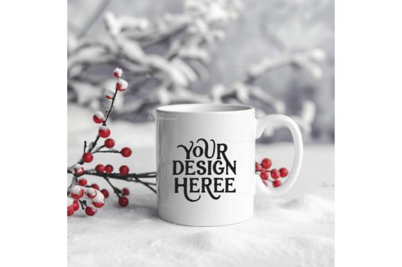 Winter White Mug Mockup: Your Next Design Asset